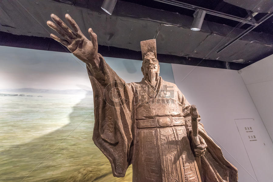 南京六朝博物馆纵横天下雕像图片素材免费下载