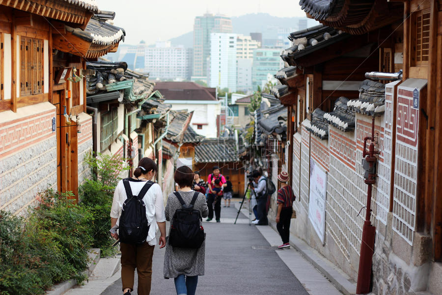 韩国首尔韩屋村图片素材免费下载
