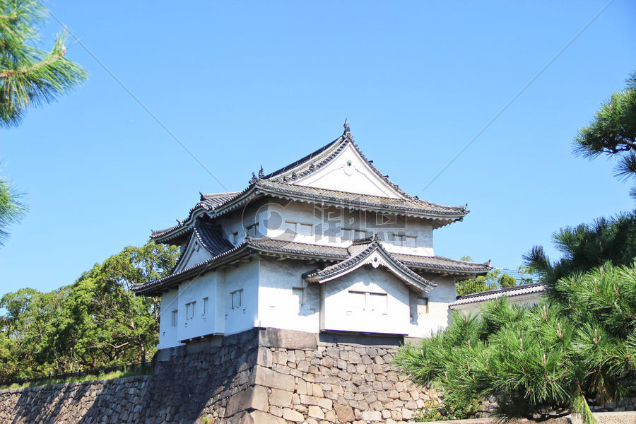 大阪城古代建筑图片素材免费下载