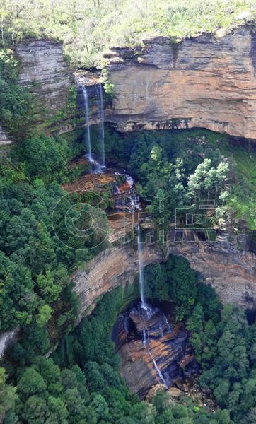澳洲蓝山国家公园珠帘瀑布图片素材免费下载