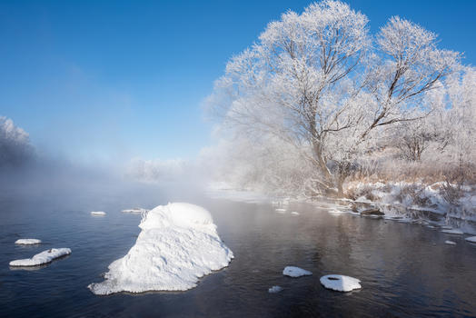冬天雾凇风光图片素材免费下载
