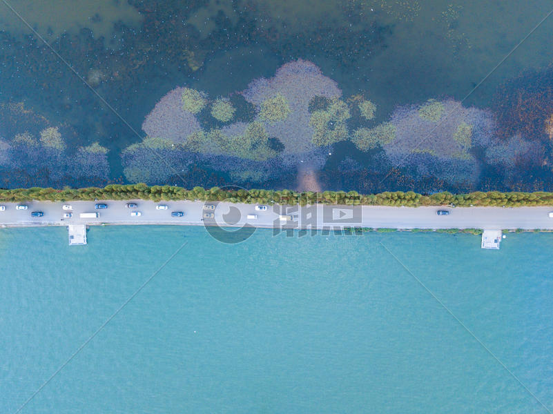 滇池环湖路航拍图片素材免费下载