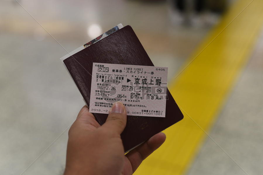 日本东京机场快线车票图片素材免费下载