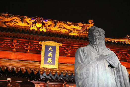 南京夫子庙夜景图片素材免费下载