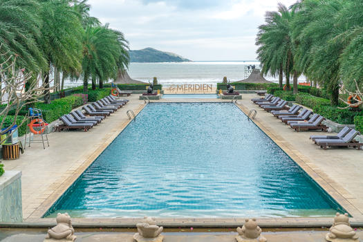海南度假酒店游泳池图片素材免费下载