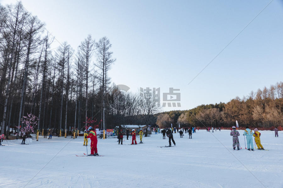 公园里滑雪的人图片素材免费下载
