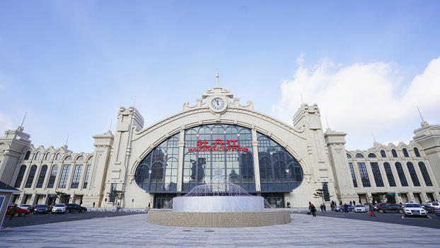 牡丹江火车站图片素材免费下载