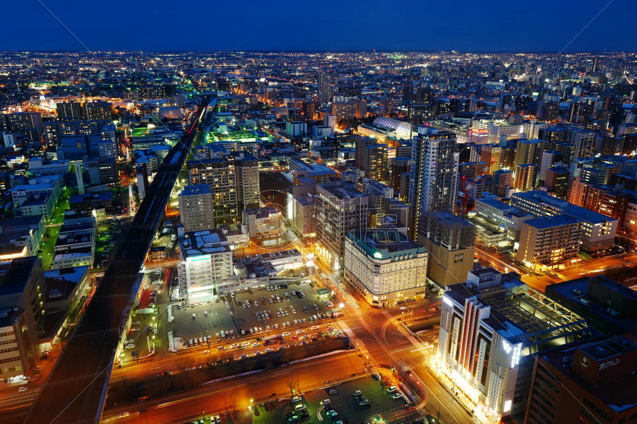 札幌城市天际线图片素材免费下载