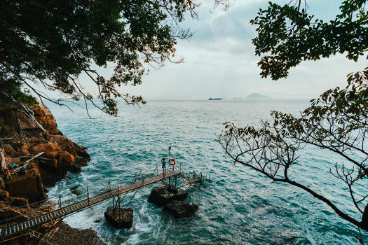 香港西环泳棚海岸图片素材免费下载