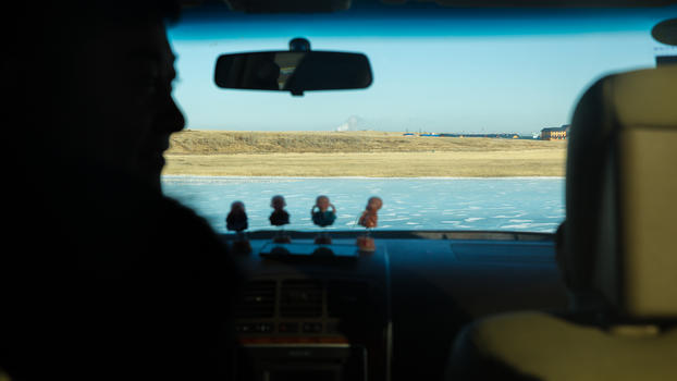 内蒙古呼伦贝尔冬季车内风景图片素材免费下载