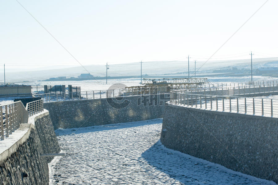 冬季内蒙古村庄风光图片素材免费下载