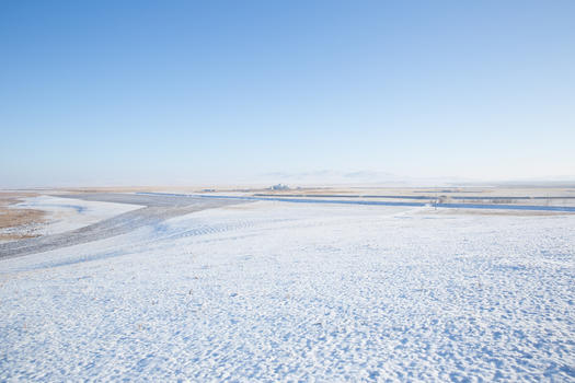 冬季内蒙古平原风光图片素材免费下载
