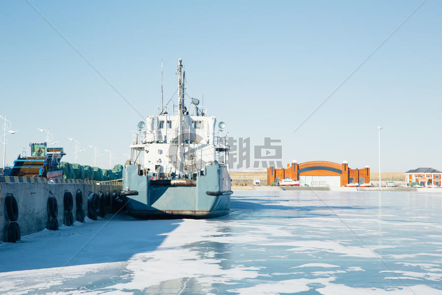 冬季内蒙古呼伦贝尔呼伦湖风光图片素材免费下载