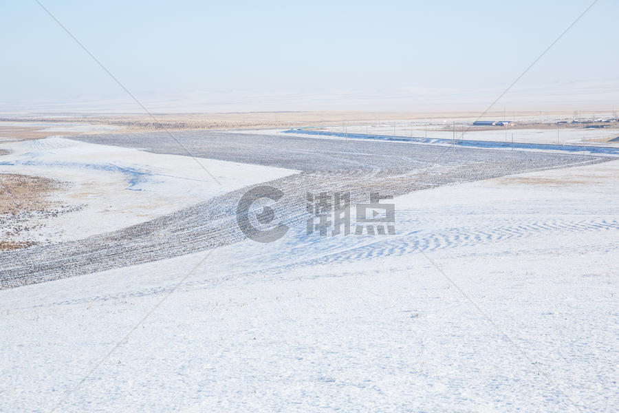 冬季内蒙古呼伦贝尔平原风光图片素材免费下载