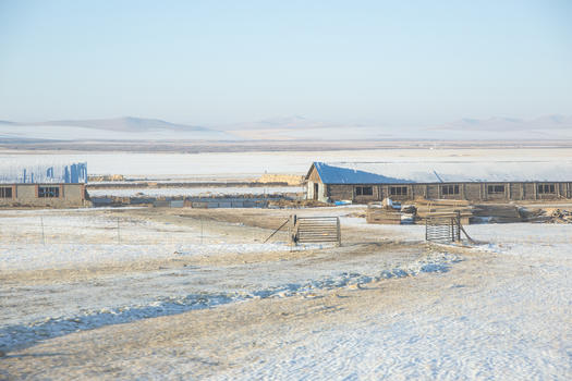 冬季内蒙古平原牧场风光图片素材免费下载
