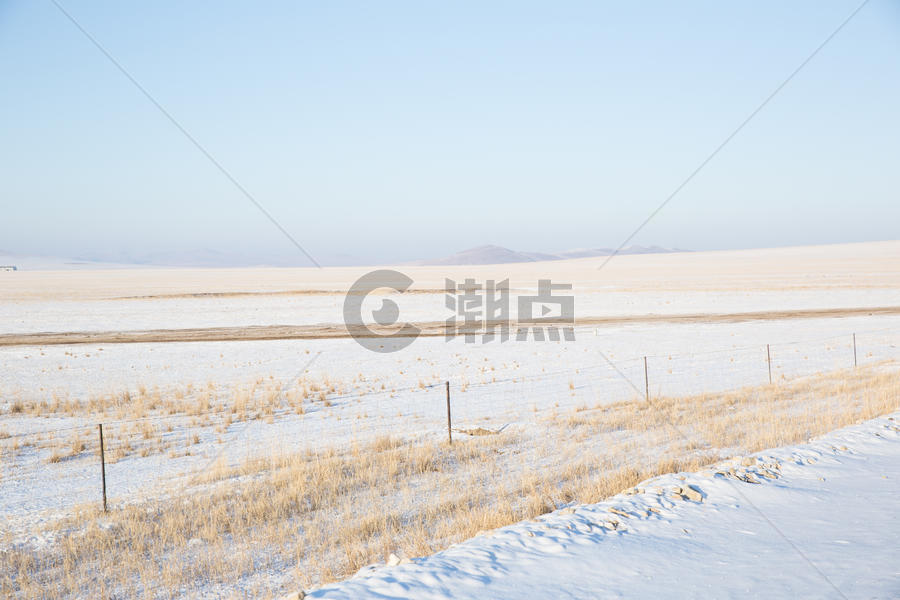 冬季内蒙古呼伦贝尔平原风光图片素材免费下载