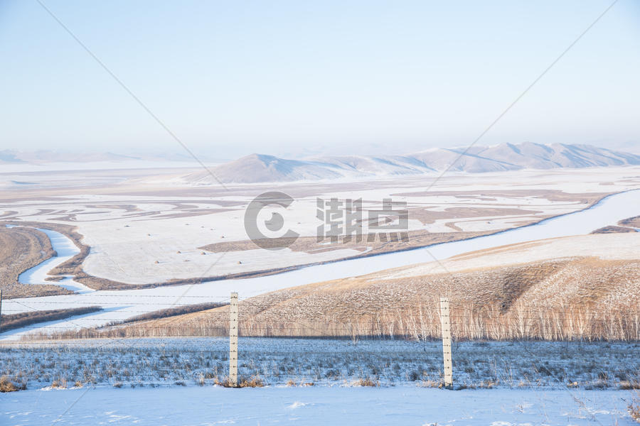 冬季内蒙古额尔古纳河风光图片素材免费下载