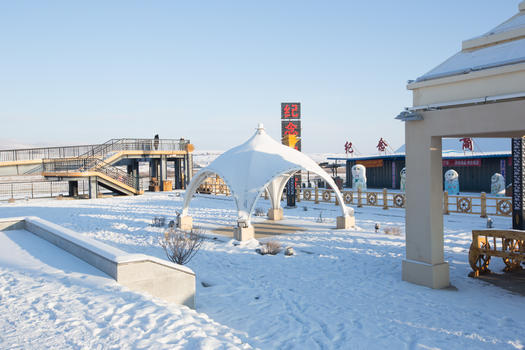 冬季内蒙古室韦小镇风光图片素材免费下载