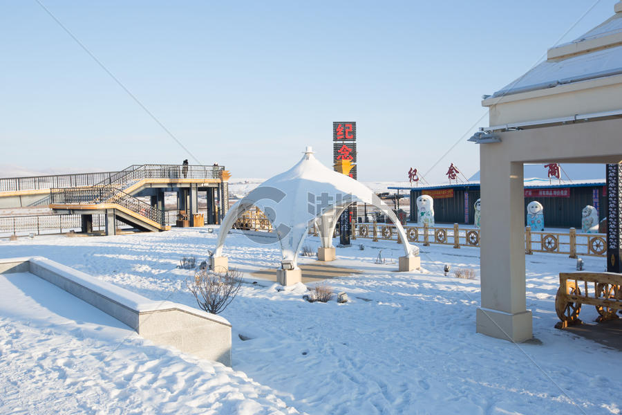 冬季内蒙古室韦小镇风光图片素材免费下载