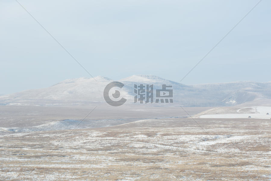 冬季内蒙古中俄边境风光图片素材免费下载