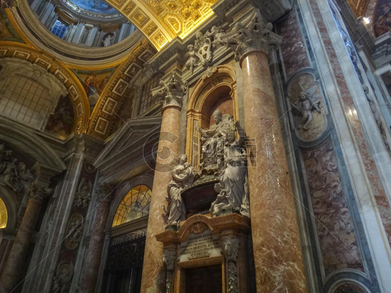 梵蒂冈大教堂内景图片素材免费下载