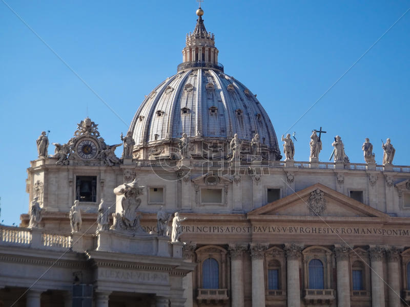 梵蒂冈大教堂外景图片素材免费下载