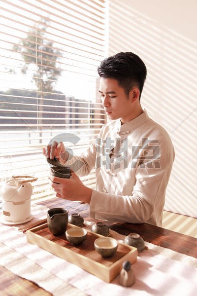 品茶的茶艺师图片素材免费下载