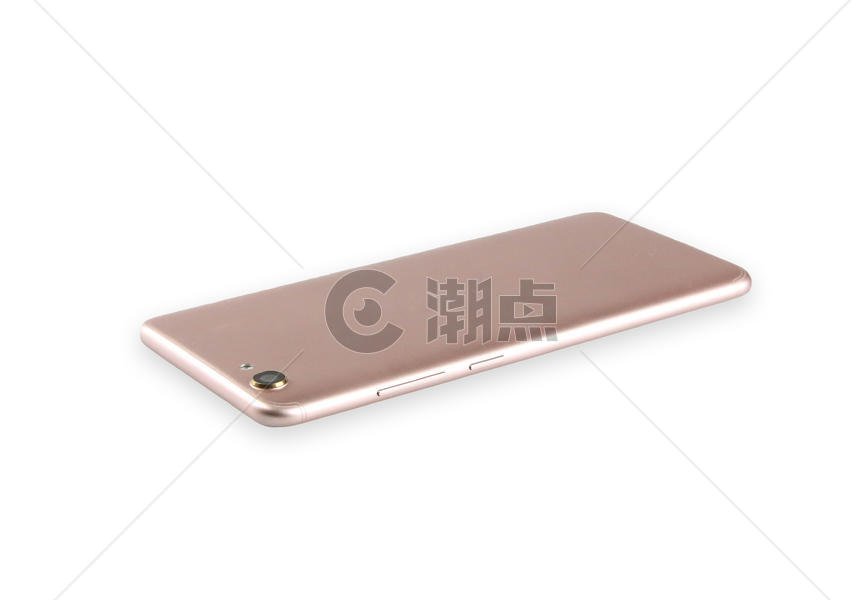  白底粉色金属手机图片素材免费下载