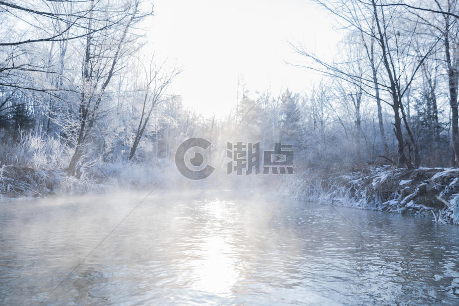 长白山魔界雾凇景观图片素材免费下载