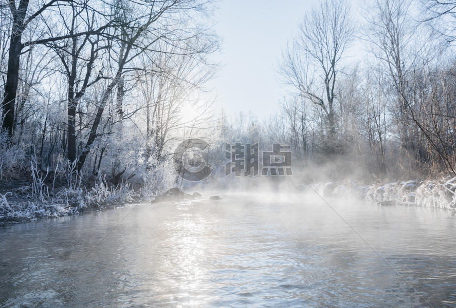 长白山魔界雾凇景观图片素材免费下载