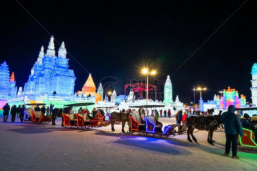 哈尔滨冰雪大世界图片素材免费下载