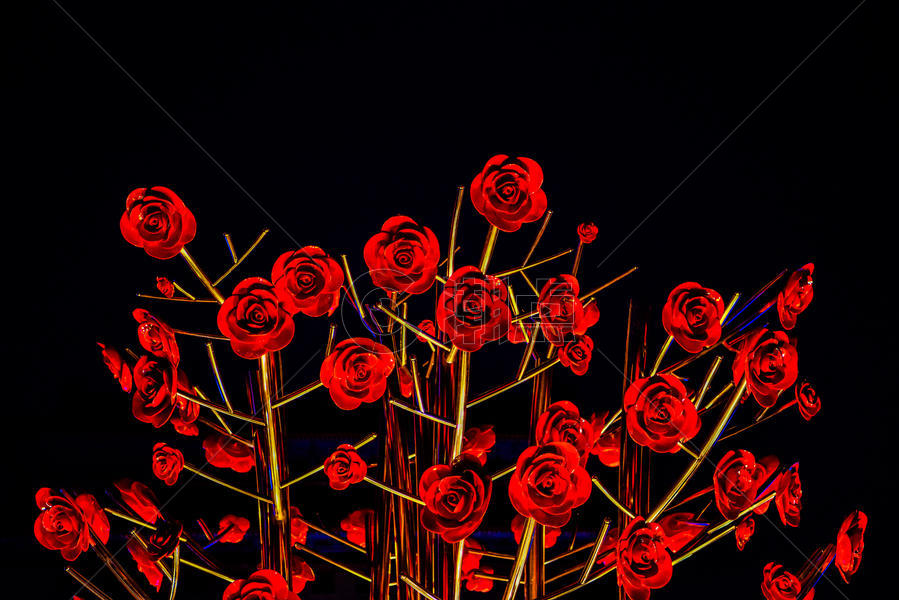 玫瑰花雕塑图片素材免费下载
