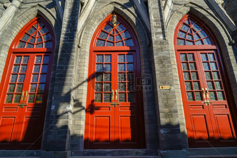北京西什库教堂建筑外景 图片素材免费下载