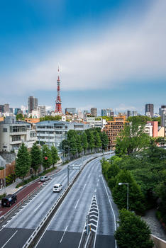 远眺东京塔图片素材免费下载