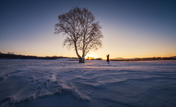 冬天雪景风光图片素材免费下载
