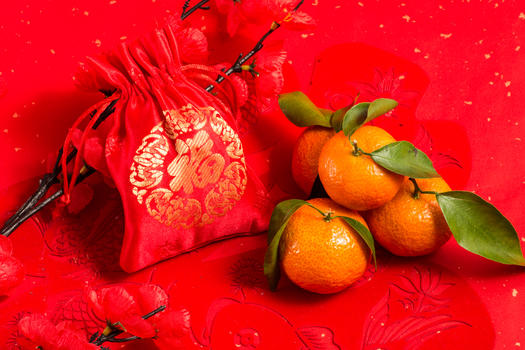 年味喜庆新鲜水果蜜桔图片素材免费下载