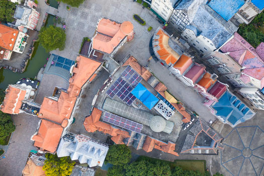 俯瞰深圳世界之窗的万国建筑图片素材免费下载