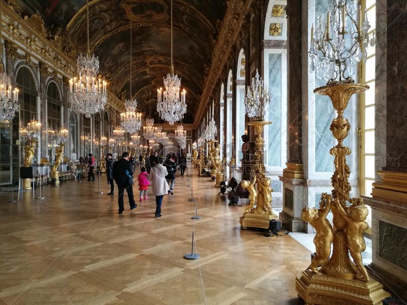法国巴黎凡尔赛宫镜廊图片素材免费下载