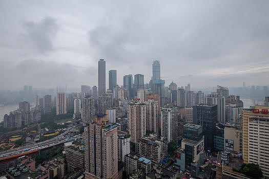 阴雨绵延的重庆市渝中区图片素材免费下载