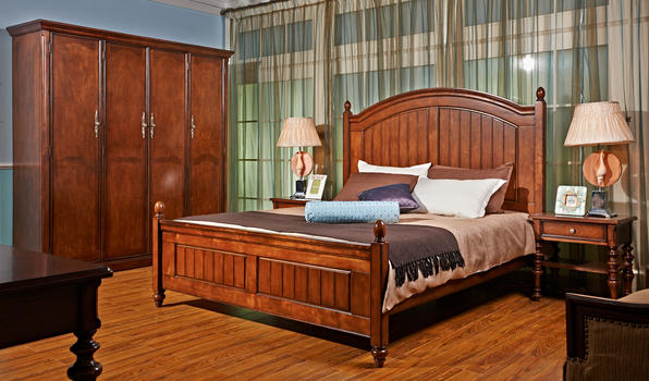 室内卧室欧式古典实木家具图片素材免费下载