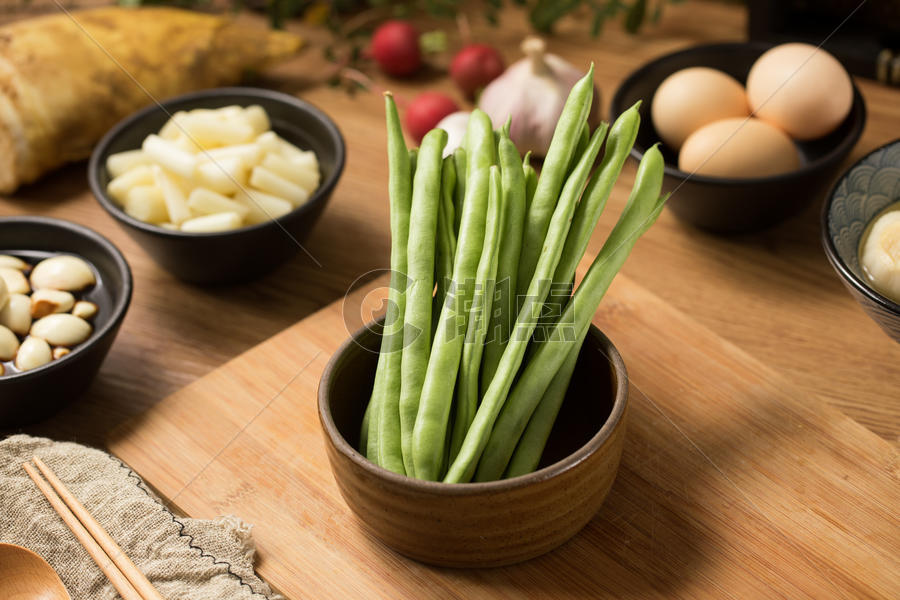 新鲜蔬菜四季豆图片素材免费下载