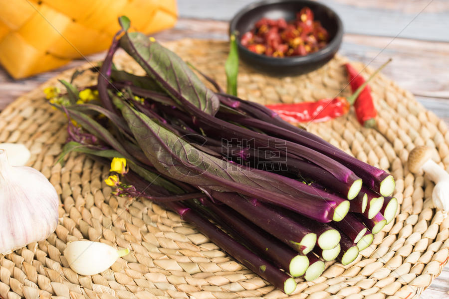新鲜蔬菜红菜苔图片素材免费下载