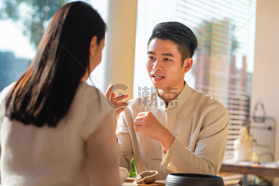 古风青年交谈图片素材免费下载