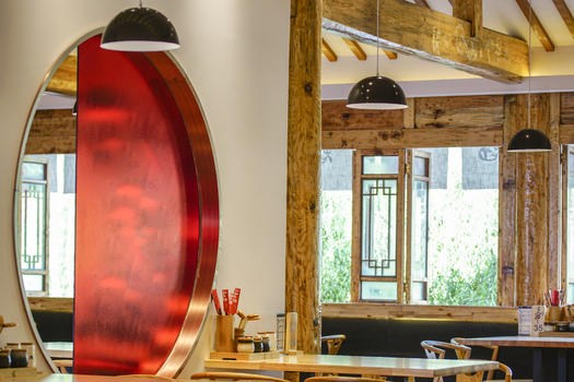 绿色环保中式木制餐厅图片素材免费下载