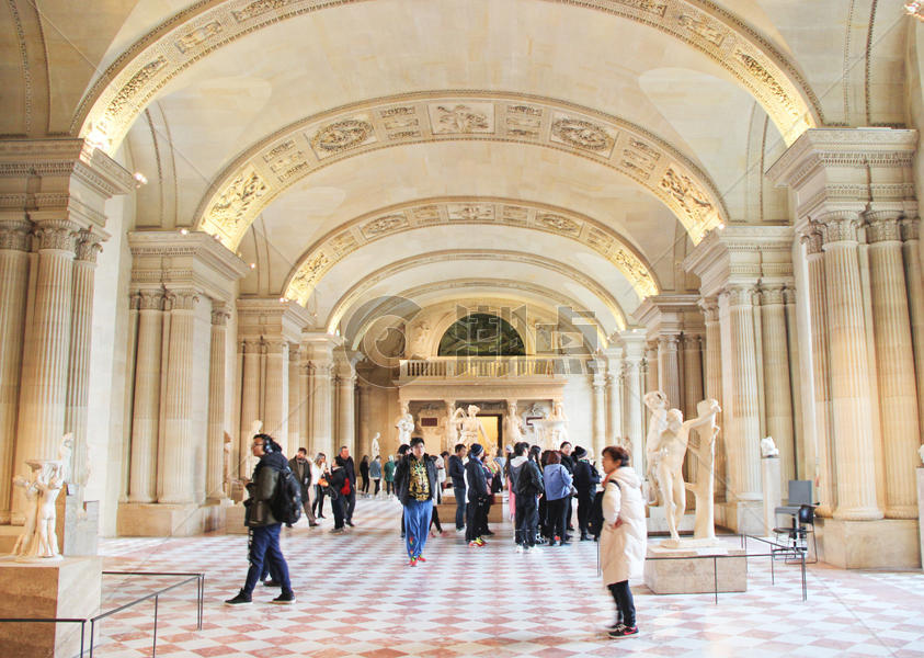 卢浮宫走廊图片素材免费下载