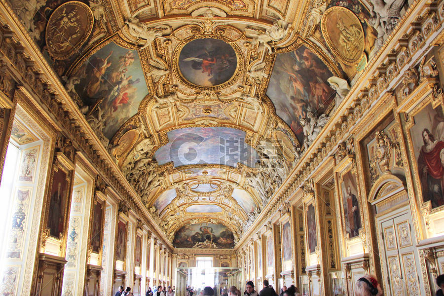 卢浮宫走廊图片素材免费下载