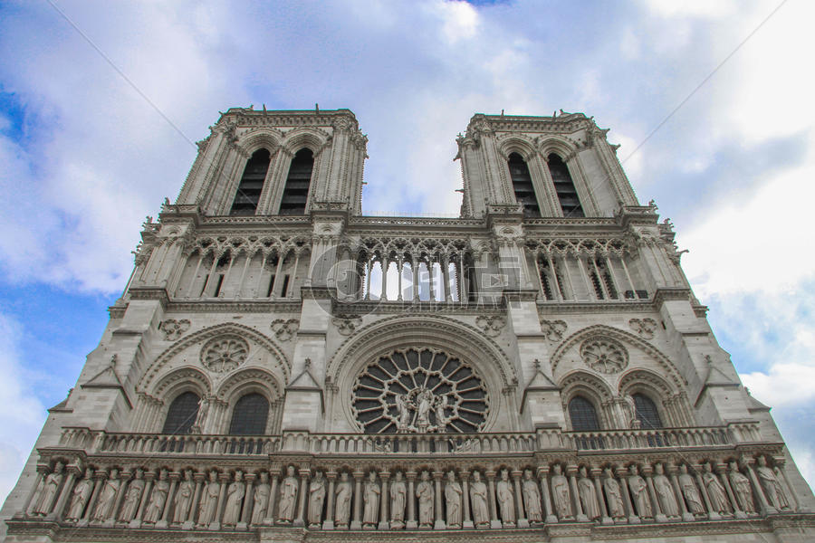 法国巴黎圣母院外景图片素材免费下载