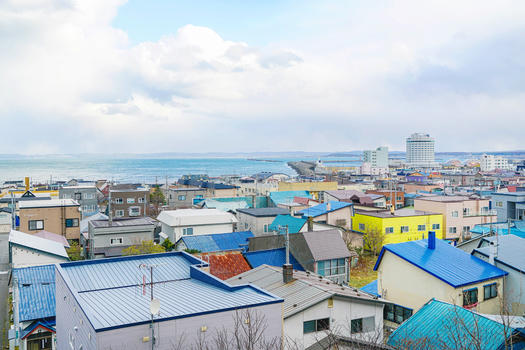 北海道稚内彩色房屋图片素材免费下载
