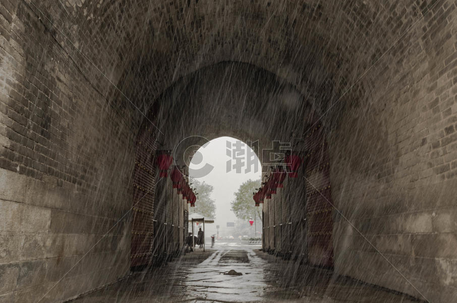 西安城墙初冬图片素材免费下载