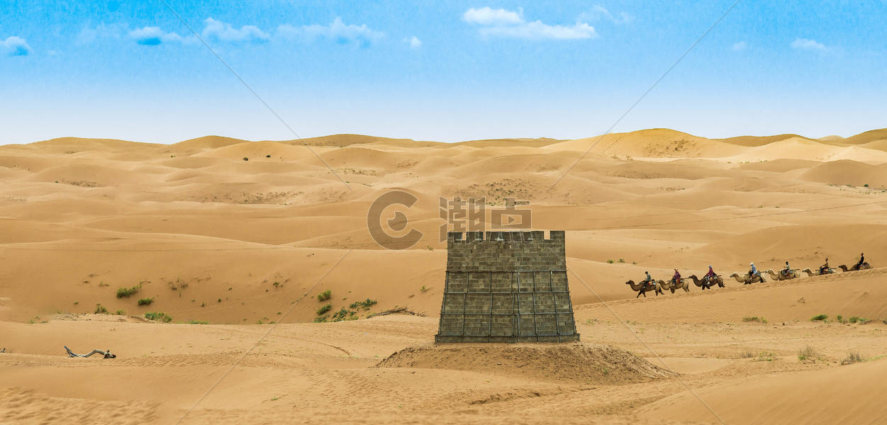 大漠驼队图片素材免费下载